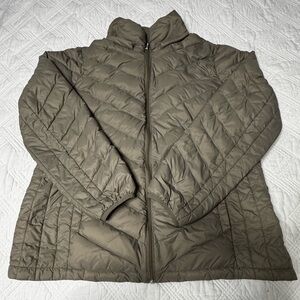 London Fog Women's Packable Down Puffer Jacket - Taupe